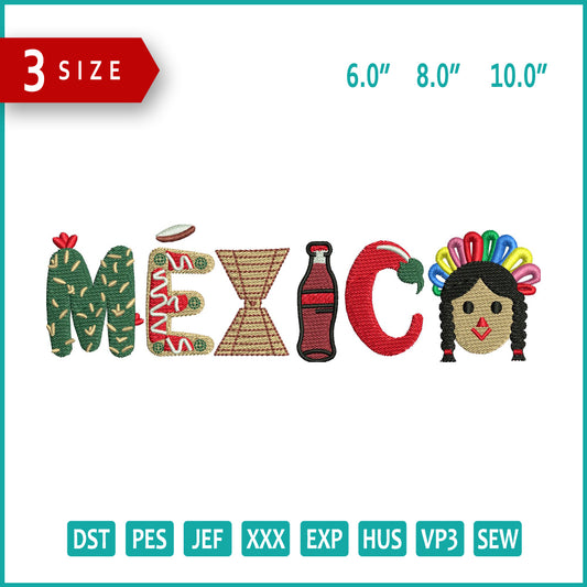 Mexico Traditions Embroidery Files - 3 Size's