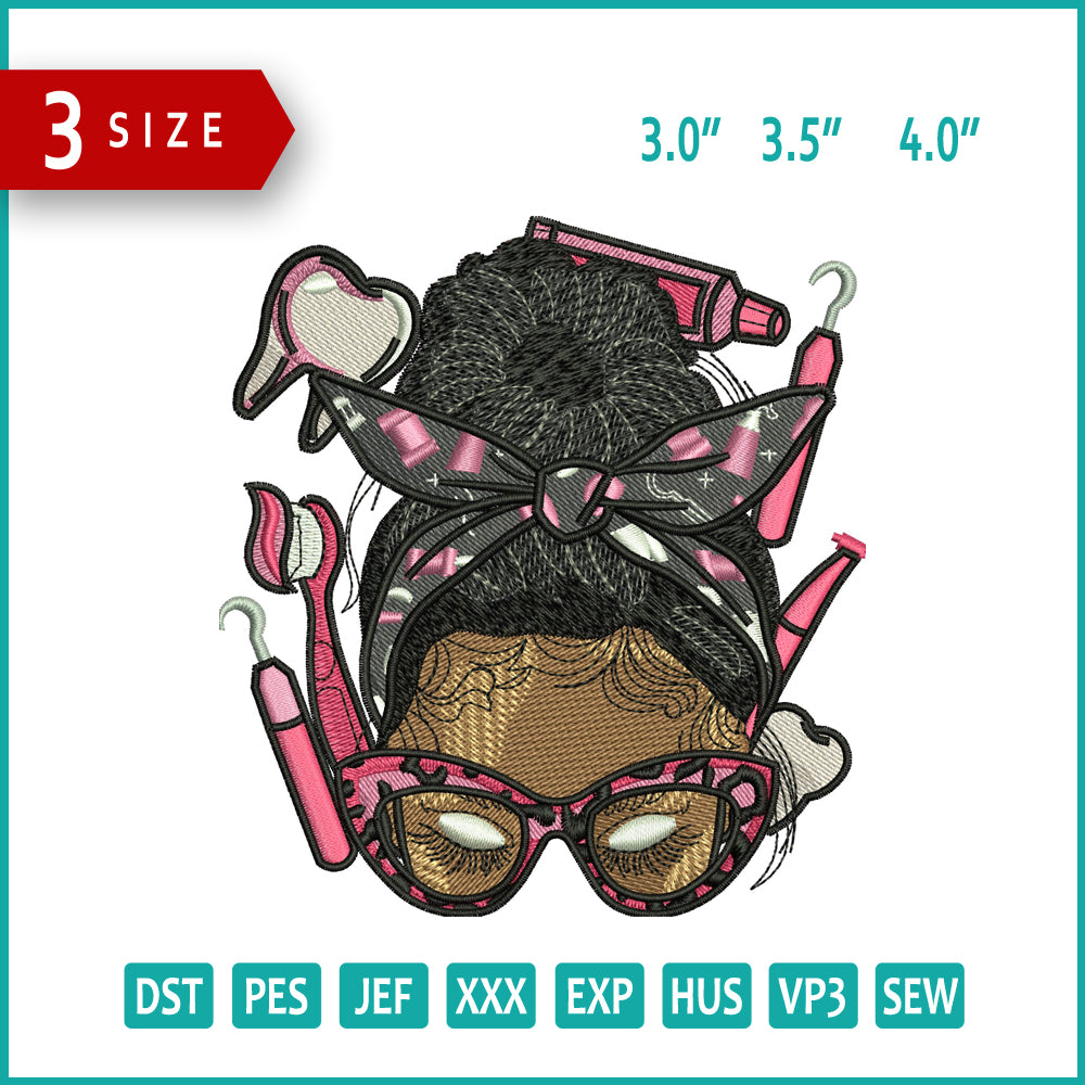 Sewing Girl Embroidery Files - 3 Size's