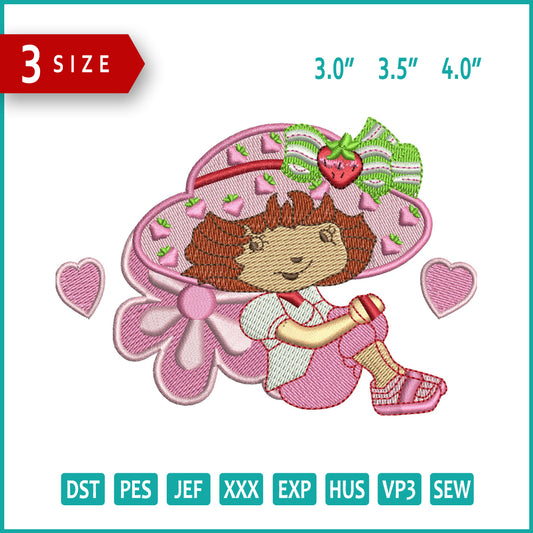 Strawberry Shortcake v3 Embroidery Files - 3 Size's