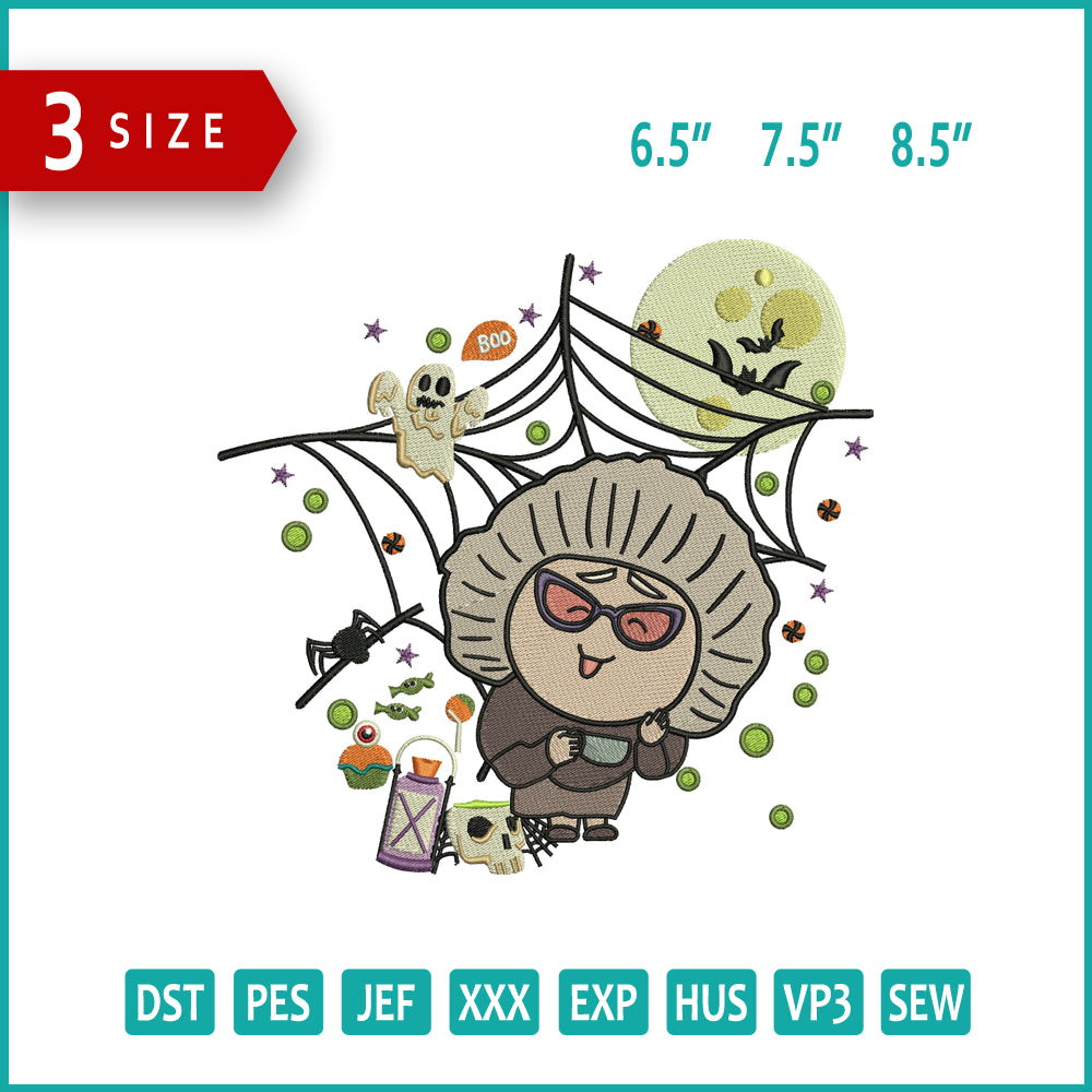 Nostalgia Inside Out Spooky Embroidery Design Files - 3 Size's