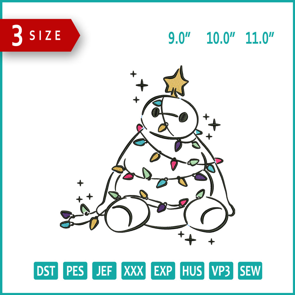 Christmas Snow Man Embroidery Files - 3 Size's