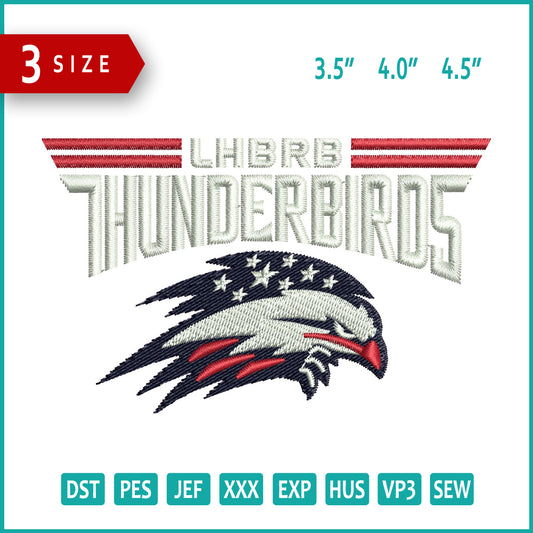 Thunderbirds Embroidery Files - 3 Size's