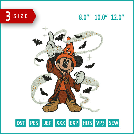 Fortune Teller Mickey Mouse Embroidery Files - 3 Size's