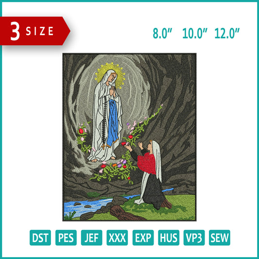 Christian Portrait Art Embroidery Files - 3 Size's