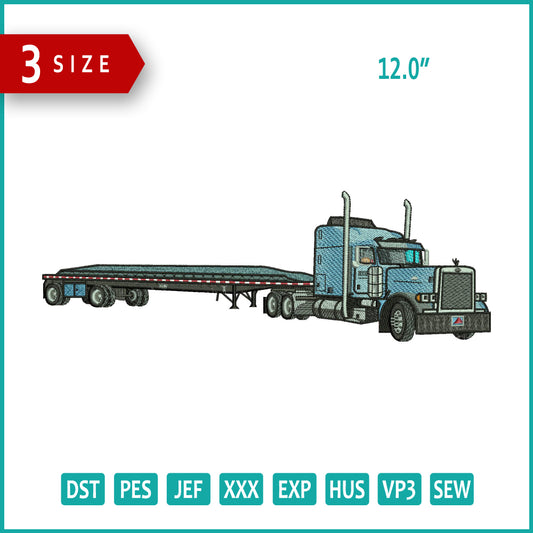 Container Truck Embroidery Files - 3 Size's