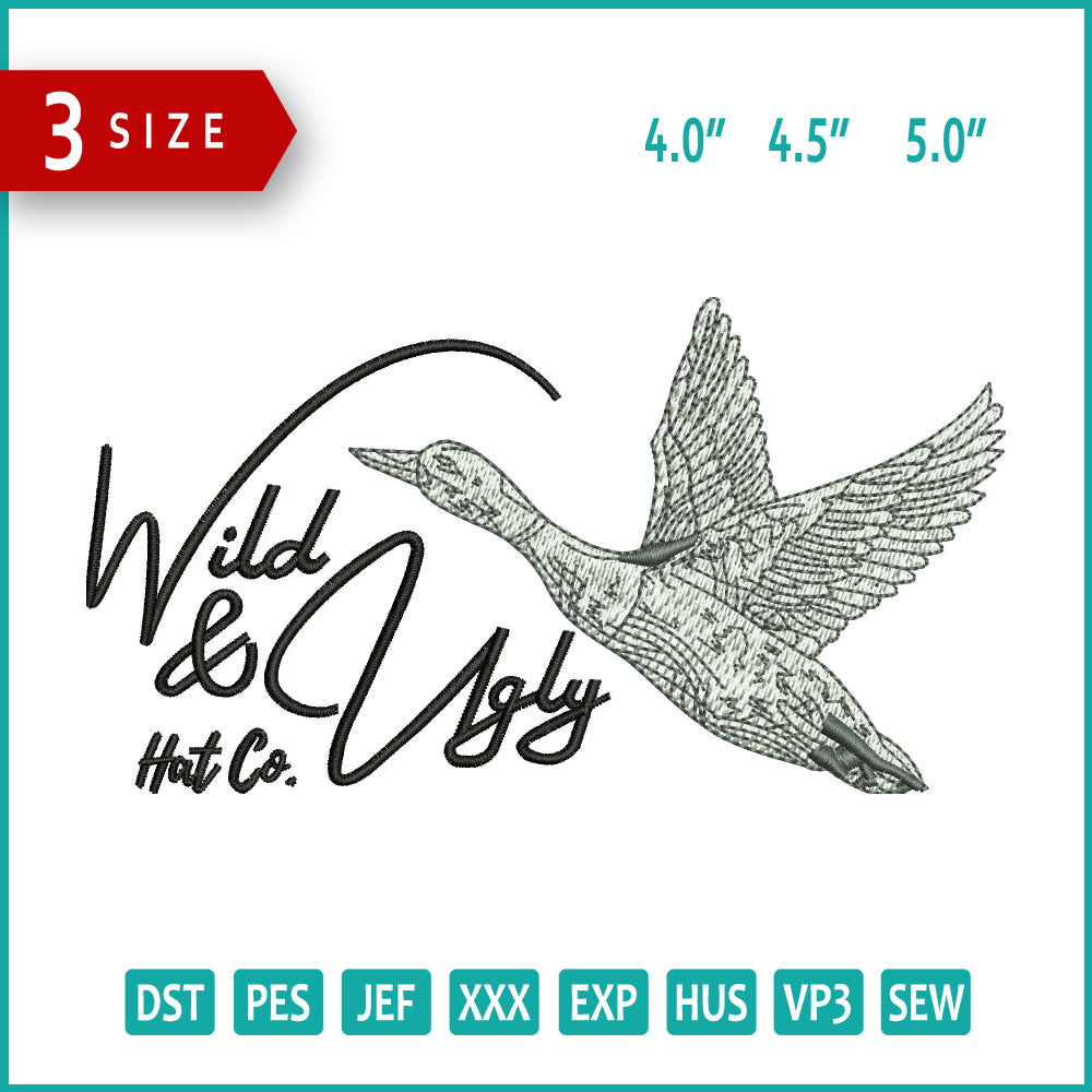 Wild & Ugly Birds Embroidery Files - 3 Size's