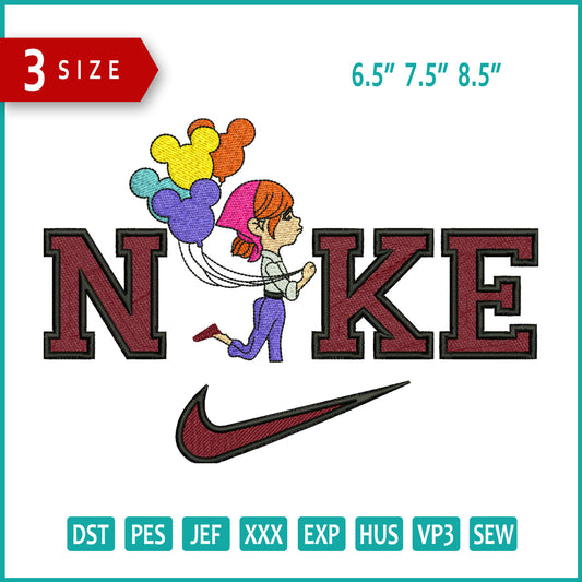 Nike Birthday Girl Embroidery Design Files - 3 Size's