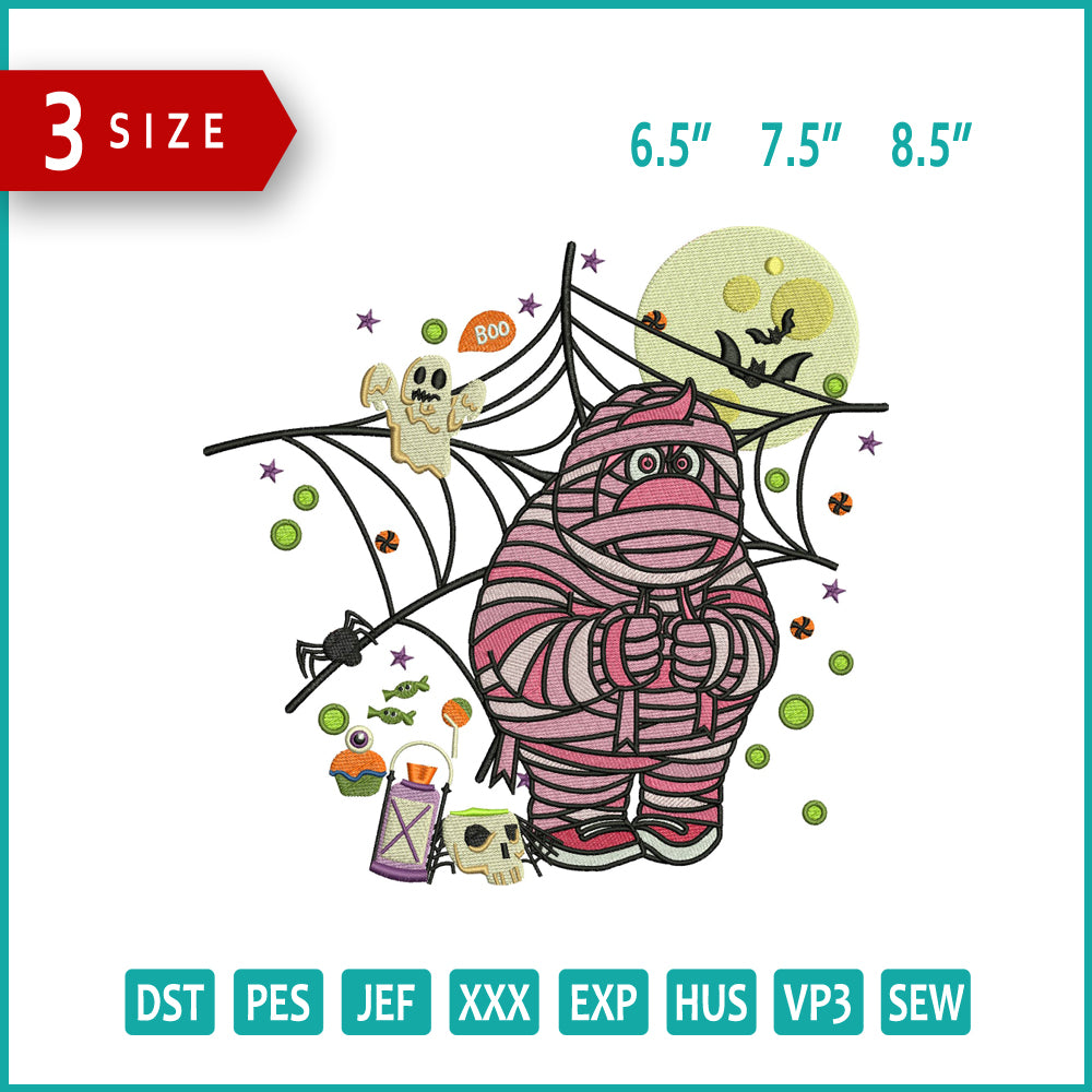 Embarrassment Inside Out Spooky Embroidery Design Files - 3 Size's