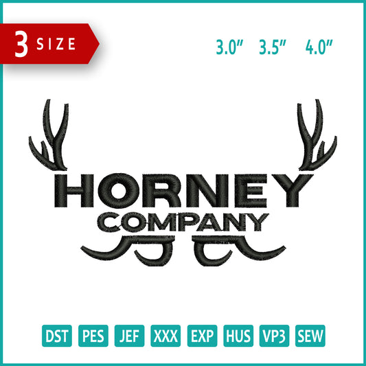 Horney Company Embroidery Files - 3 Size's