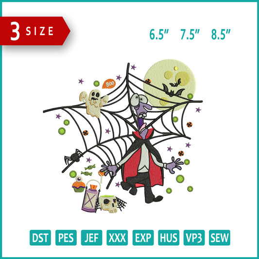 Fear Inside Out Spooky Embroidery Design Files - 3 Size's
