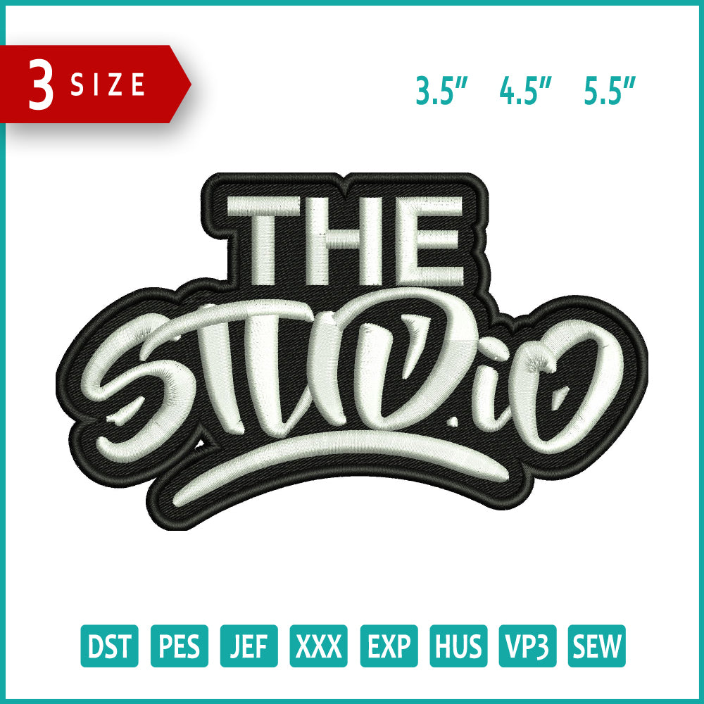 The Studio Embroidery Design Files - 3 Size's