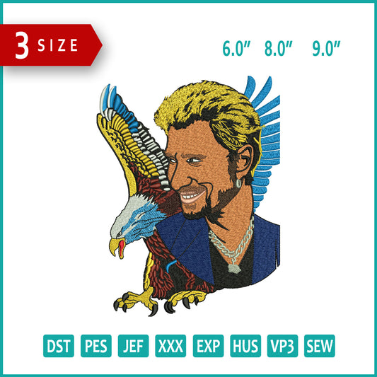 Eagle Man Embroidery Files - 3 Size's