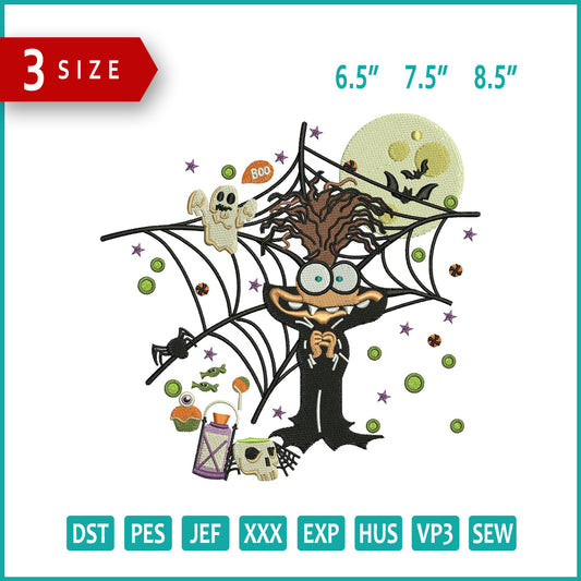 Anxiety Inside Out Spooky Embroidery Design Files - 3 Size's