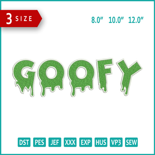 Goofy Embroidery Files - 3 Size's