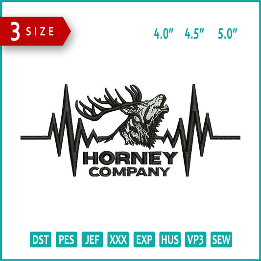 Horney Company v2 Embroidery Files - 3 Size's