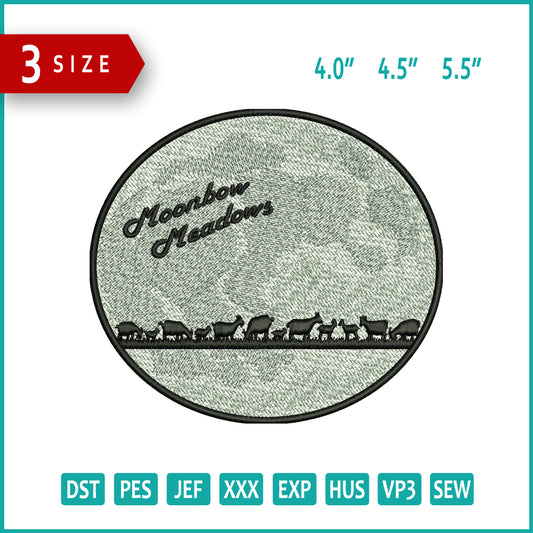 Moonbow Meadows Embroidery Files - 3 Size's