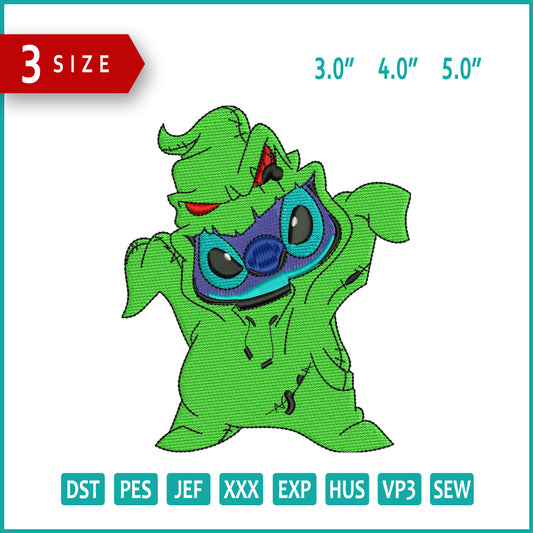 Stitch Boogeyman Embroidery Design Files - 3 Size's