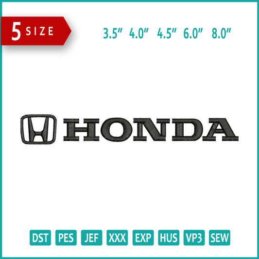 Honda Logo Embroidery Design Files - 3 Size's