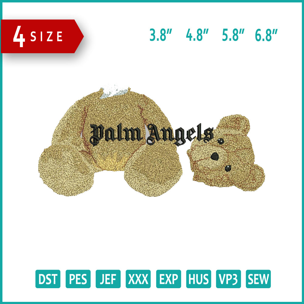 Palm Angels Bear Embroidery Design Files - 4 Size's