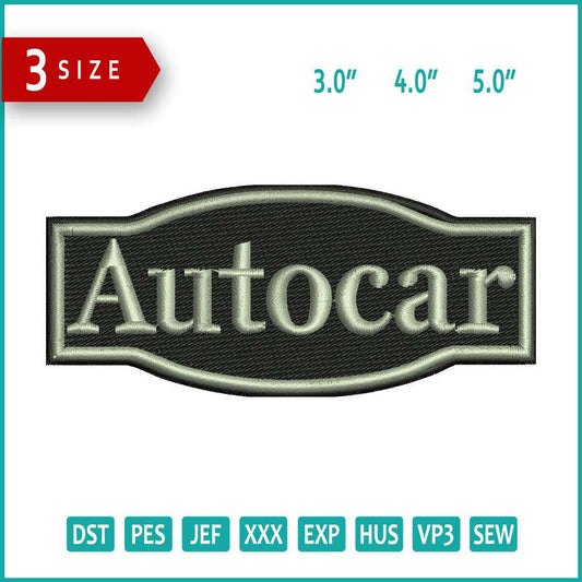 Auto Car Logo Embroidery Design Files - 3 Size's