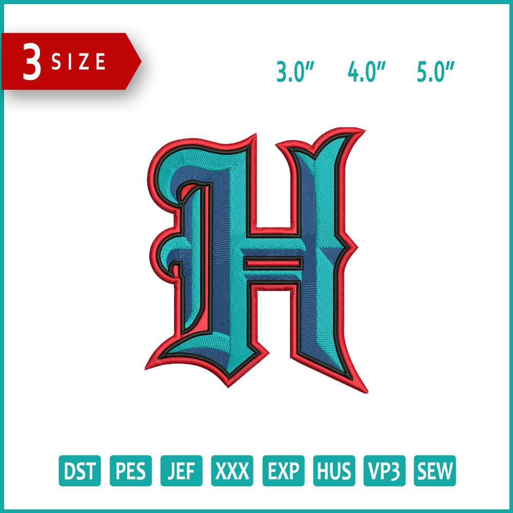 Houston Texans Logo Embroidery Design Files - 3 Size's