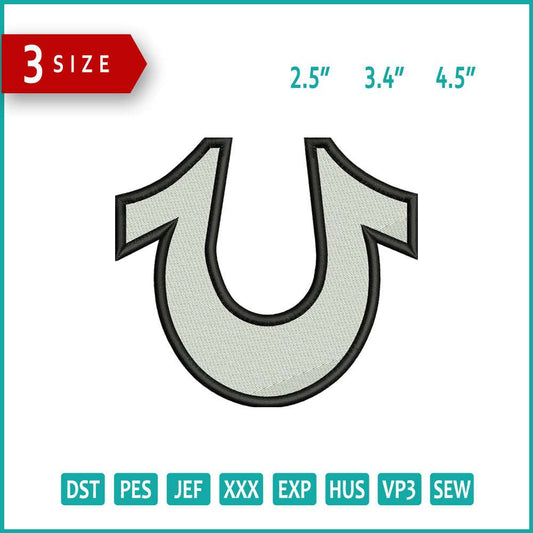 True Religion Logo Embroidery Design Files - 3 Size's