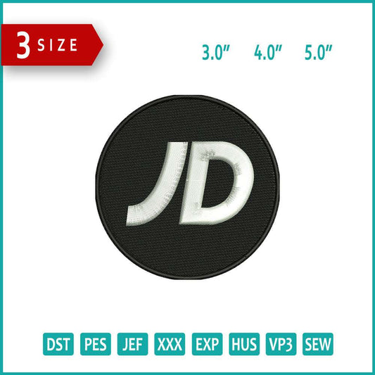 JD Sports Logo Embroidery Design Files - 3 Size's