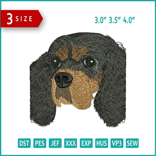 Dog v21 Embroidery Design Files - 3 Size's