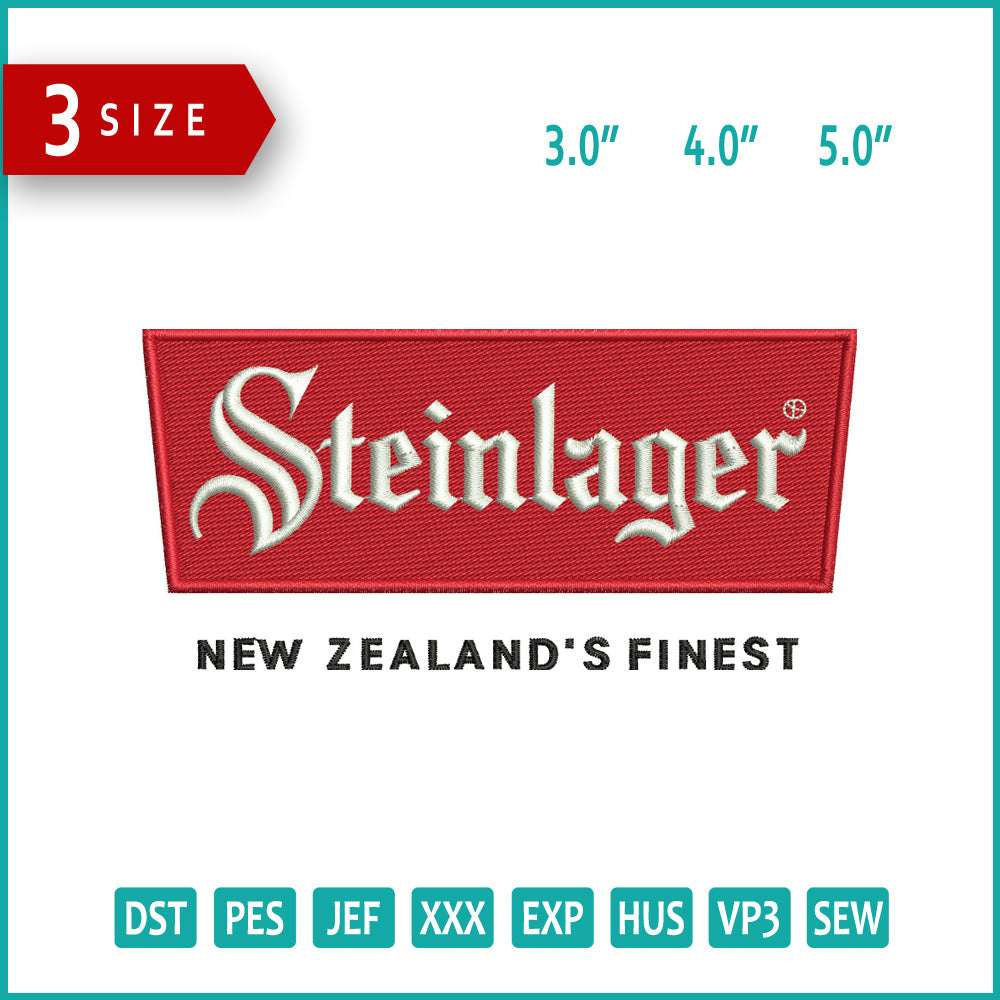 Steinlager Logo Embroidery Design Files - 3 Size's