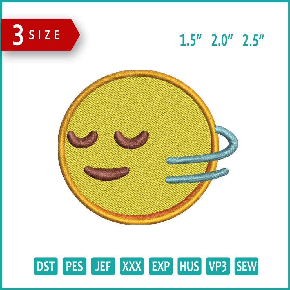 Head Shaking Horizontally Emoji Embroidery Design Files - 3 Size's