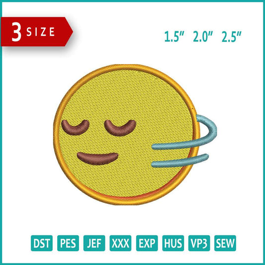 Head Shaking Horizontally Emoji Embroidery Design Files - 3 Size's