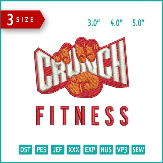 Church Fitness Logo Embroidery Design Files - 3 Size's