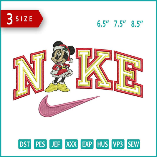Nike Mickey Minnie v2 Embroidery Design Files - 3 Size's