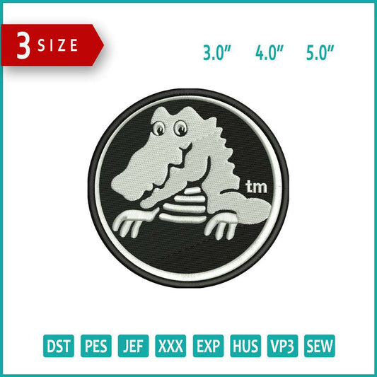 Crocs Logo v2 Embroidery Design Files - 3 Size's