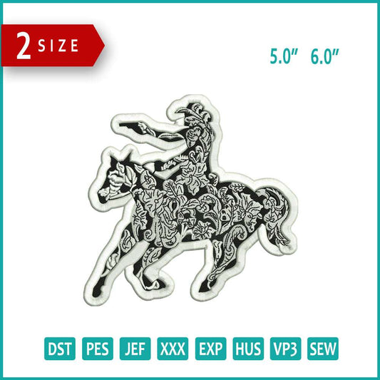 Horse Girl Embroidery Design Files - 2 Size's