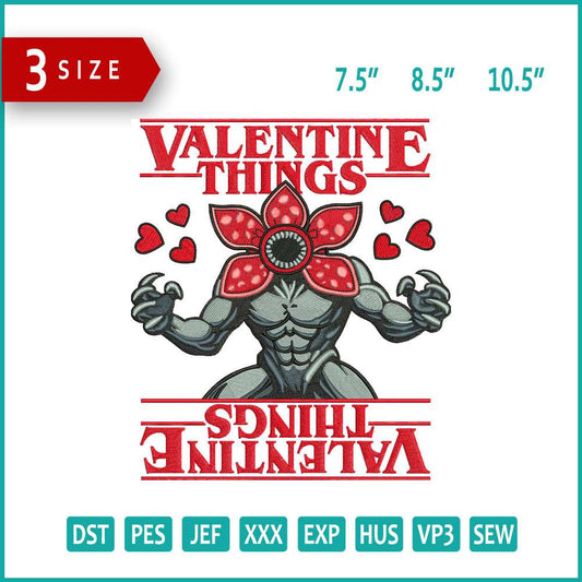 Valentine Things Vecna Stranger Things Embroidery Design Files - 3 Size's