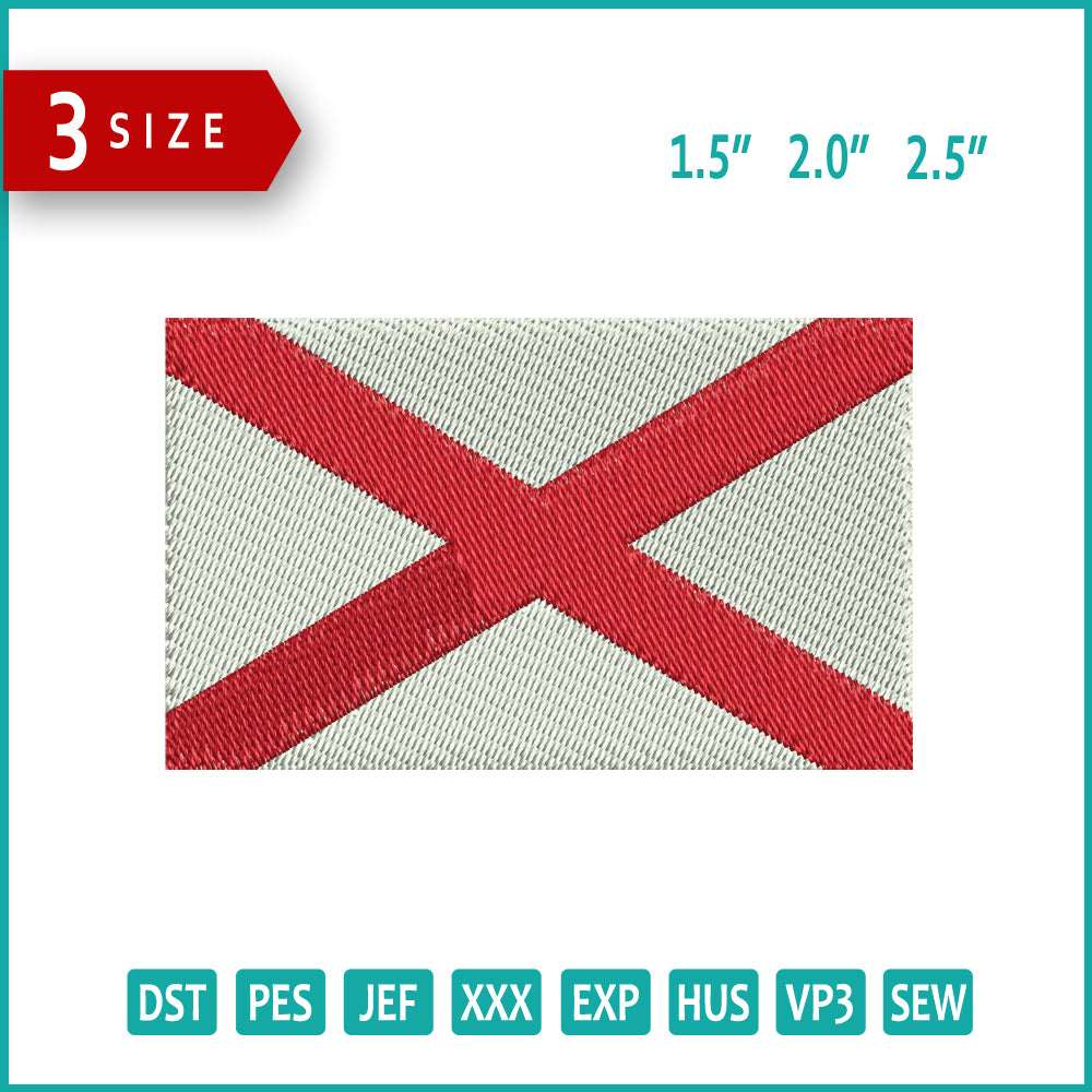 Saint Patricks Flag Embroidery Design Files - 3 Size's