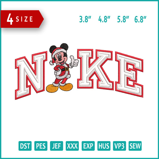 Nike Mickey Mouse v3 Embroidery Design Files - 4 Size's