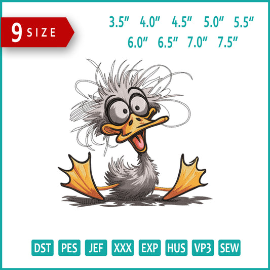 Duck Chaos Embroidery Design Files - 9 Size's