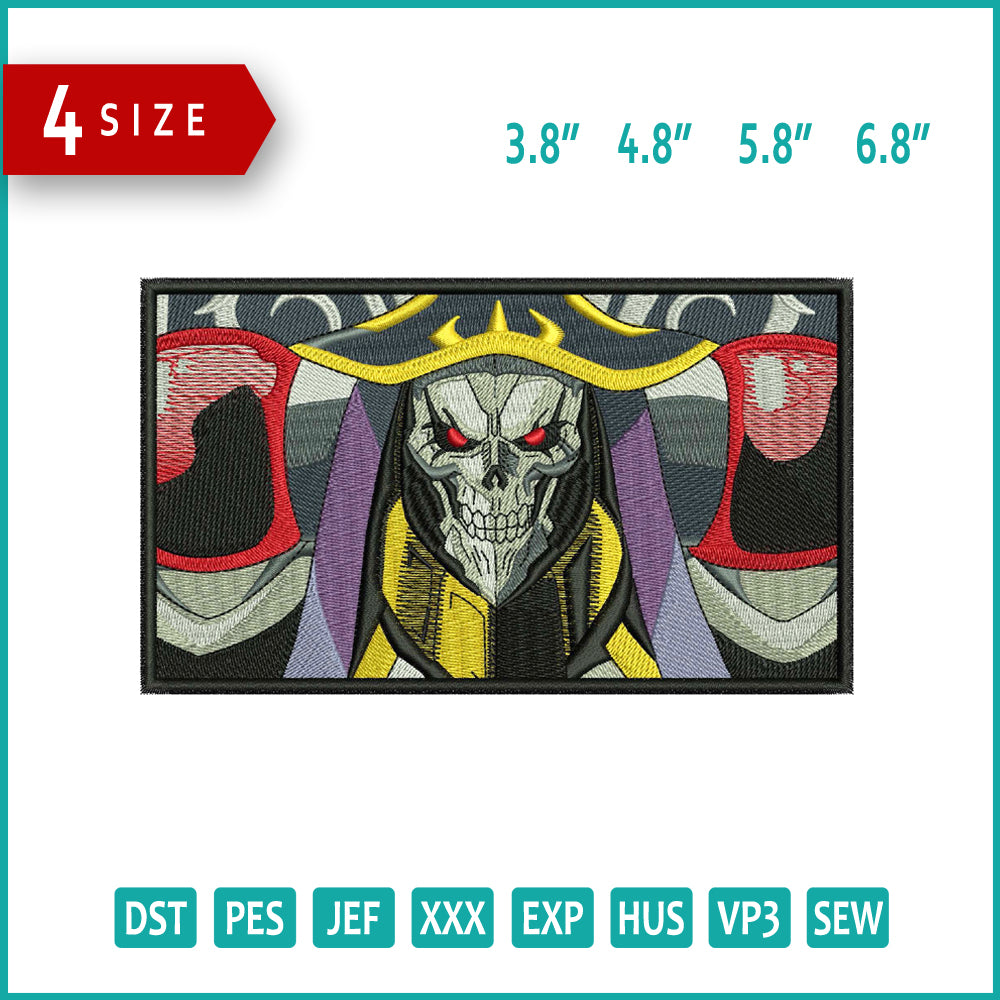 Ainz Ooal Gown Embroidery Design Files - 4 Size's