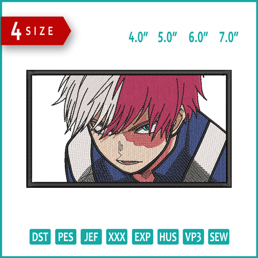Shoto Todoroki Embroidery Design Files - 4 Sizes