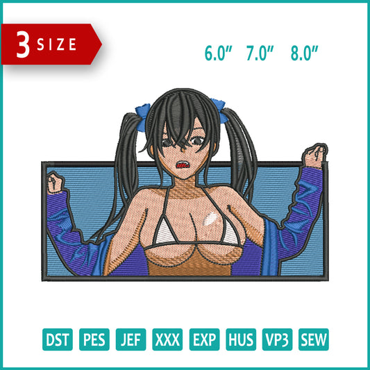 Nico Yazawa Bikini Embroidery Design Files - 3 Sizes