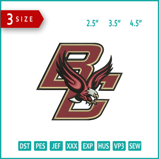 Boston Embroidery Design Files - 3 Size's