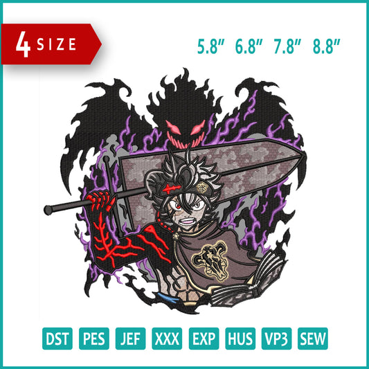 Demon Asta Embroidery Design Files - 4 Size's
