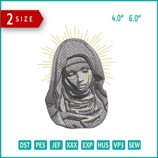 St Getrude Embroidery Design Files - 2 Size's