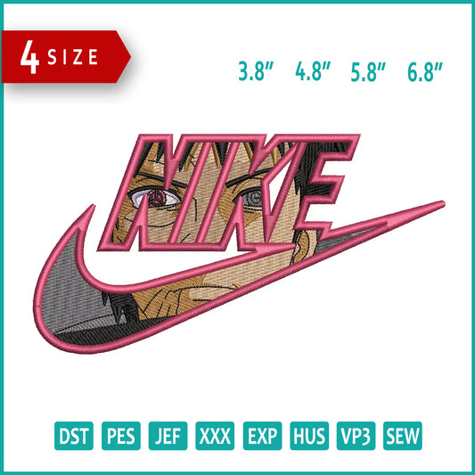 Uchiha Obito Swoosh v5 Embroidery Design Files - 4 Sizes