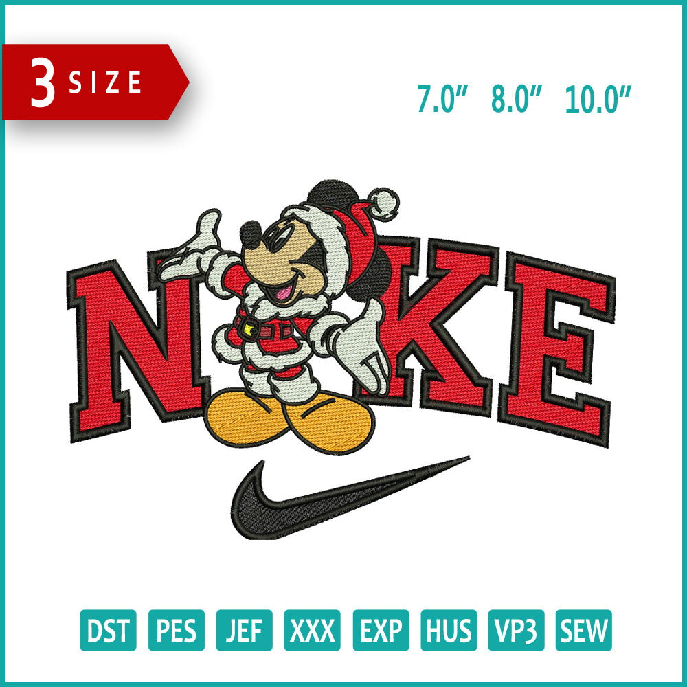 Nike Mickey Mouse v16 Embroidery Design Files - 3 Size's