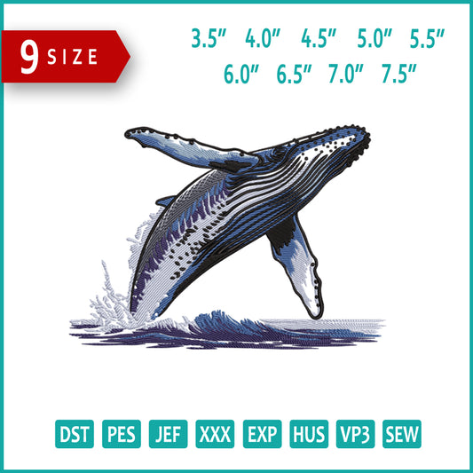 Dolphin Sewing Embroidery Design Files - 9 Size's