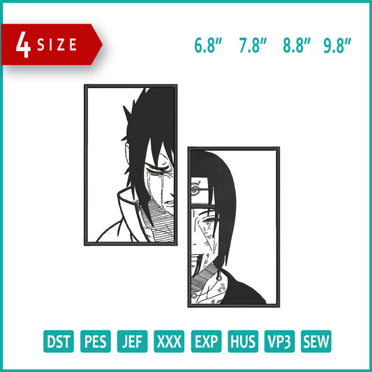 Itachi Uchiha v12 Embroidery Design Files - 4 Size's