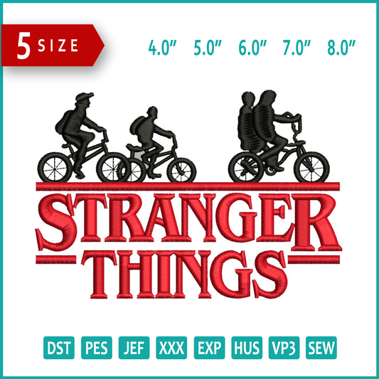 Stranger Things v5 Embroidery Design Files - 5 Size's